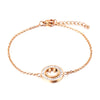 Simple Style Smiley Face Titanium Steel Plating Bracelets