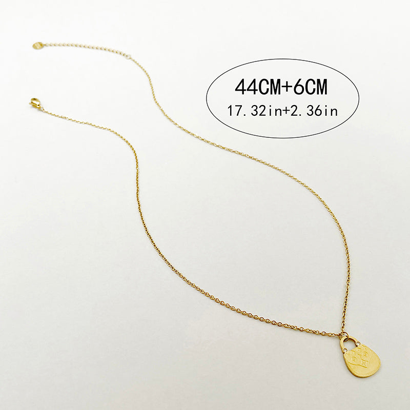 Wholesale Sweet Star Moon Flower Stainless Steel Plating Gold Plated Necklace