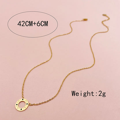 Wholesale Sweet Star Moon Flower Stainless Steel Plating Gold Plated Necklace