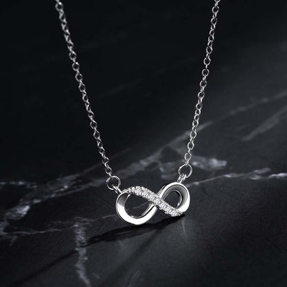 Elegant Sweet Infinity Copper Alloy Plating Inlay Zircon Gold Plated Women's Pendant Necklace