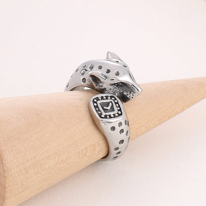 Hip-hop Cheetah Print Stainless Steel Plating Bangle 1 Piece