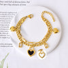 Simple Style Four Leaf Clover Heart Shape Flower Titanium Steel Plating Inlay Shell Zircon Bracelets