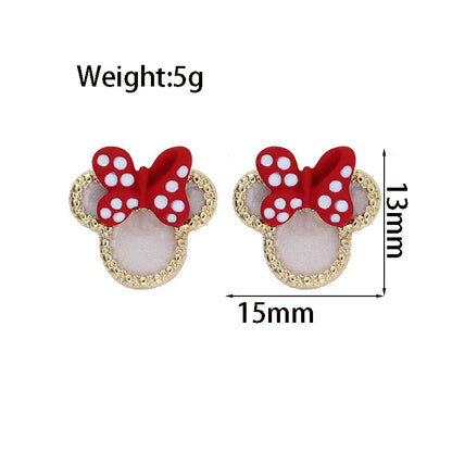 1 Pair Simple Style Bow Knot Plating Alloy Gold Plated Ear Studs