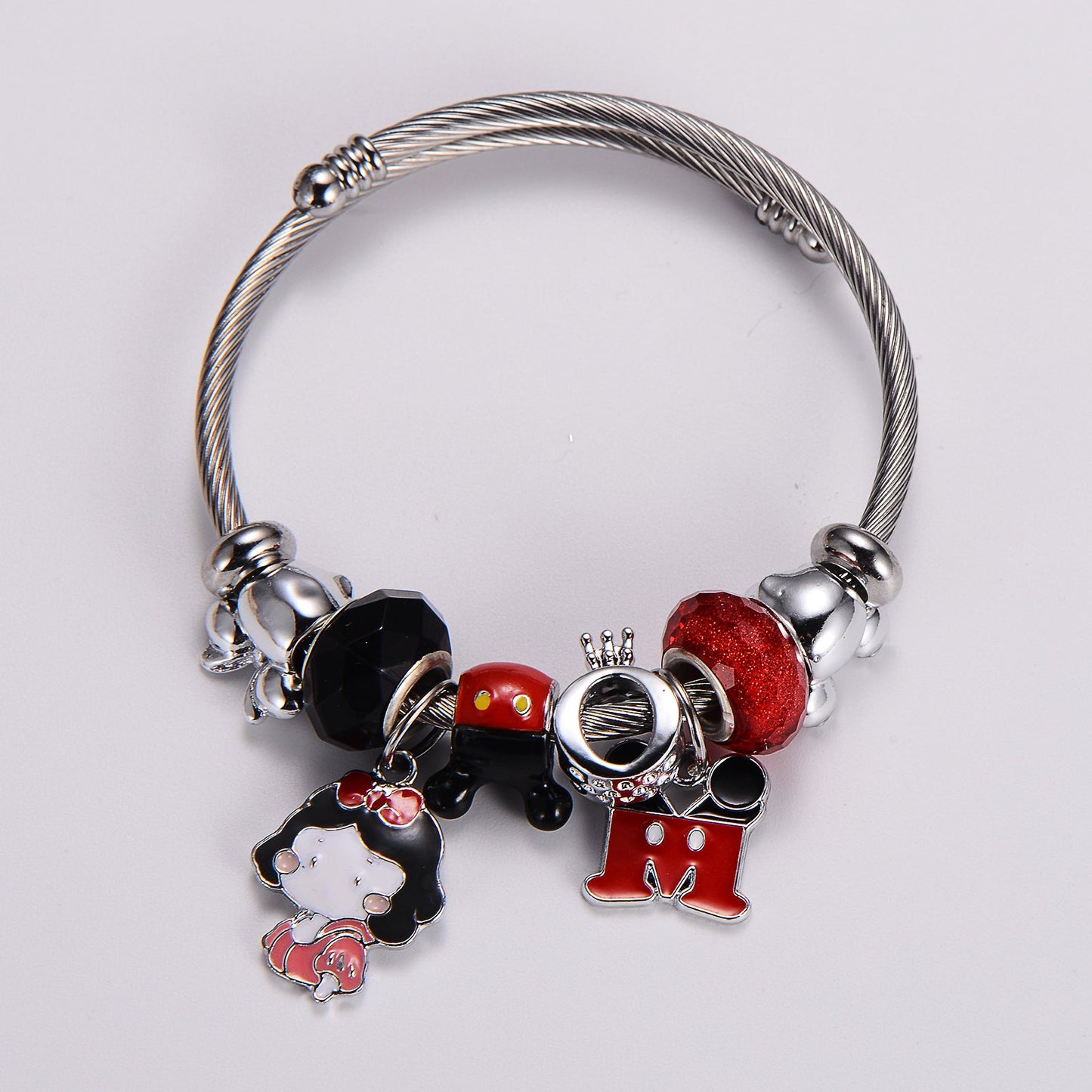 Stainless Steel Casual Elegant Heart Shape Bangle