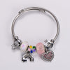 Stainless Steel Casual Elegant Heart Shape Bangle