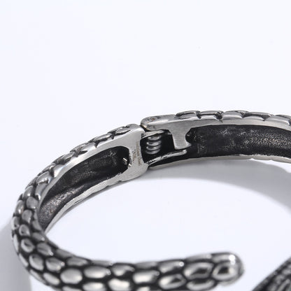 Hip-hop Snake Titanium Steel Plating Bangle