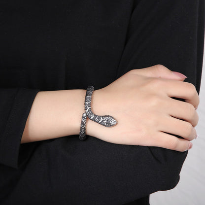 Hip-hop Snake Titanium Steel Plating Bangle