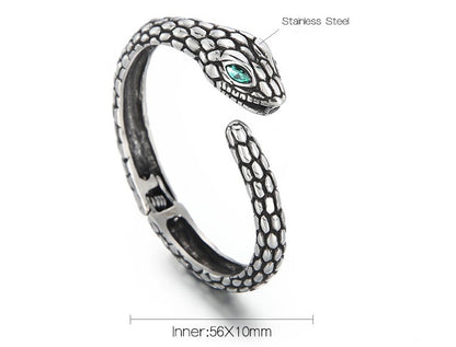 Hip-hop Snake Titanium Steel Plating Bangle