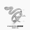 Elegant Snake Stainless Steel Plating Open Ring