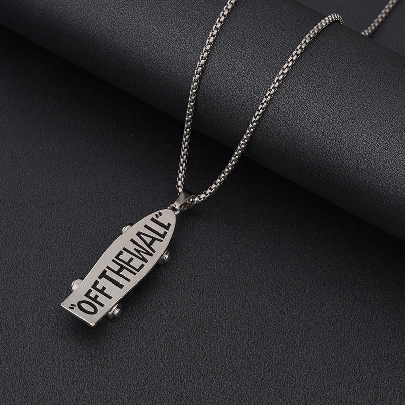 Hip-hop Letter Airplane Alloy Titanium Steel Wholesale Pendant Necklace