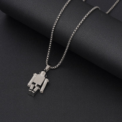 Hip-hop Letter Airplane Alloy Titanium Steel Wholesale Pendant Necklace