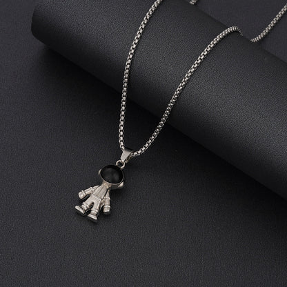 Hip-hop Letter Airplane Alloy Titanium Steel Wholesale Pendant Necklace