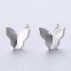 1 Pair Cute Sweet Triangle Bow Knot Snowflake Plating Sterling Silver Ear Studs