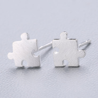 1 Pair Cute Sweet Triangle Bow Knot Snowflake Plating Sterling Silver Ear Studs