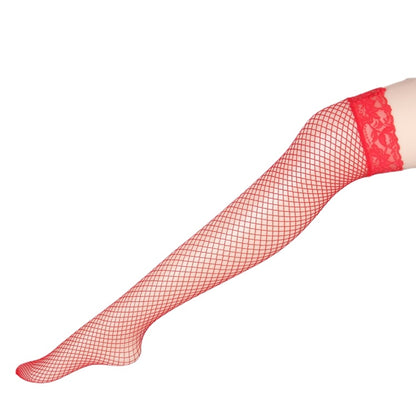 Solid Color Sexy Stereotype Breathable Hollow Out Stockings