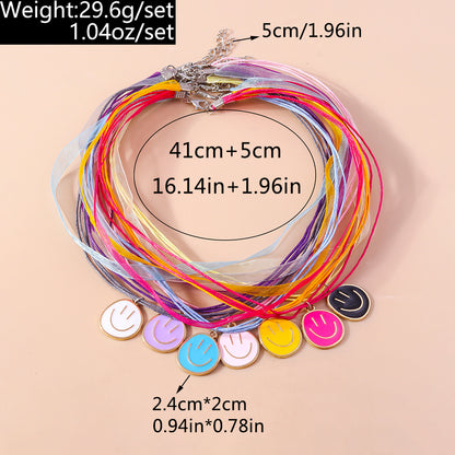 Cute Smiley Face Synthetic Fibre Wholesale Pendant Necklace