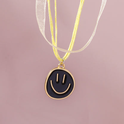 Cute Smiley Face Synthetic Fibre Wholesale Pendant Necklace