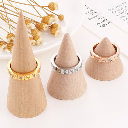 Korean Style Geometric Titanium Steel Rings