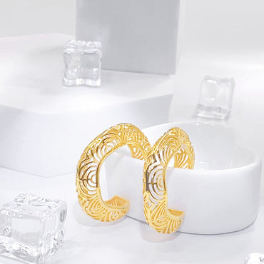 1 Pair Elegant Glam Geometric Plating Sterling Silver Gold Plated Earrings