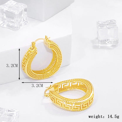 1 Pair Elegant Glam Geometric Plating Sterling Silver Gold Plated Earrings