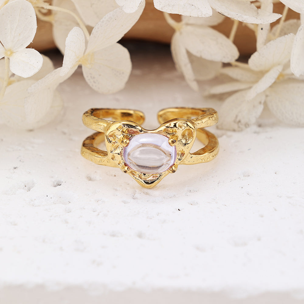 304 Stainless Steel Simple Style Inlay Solid Color Zircon Rings