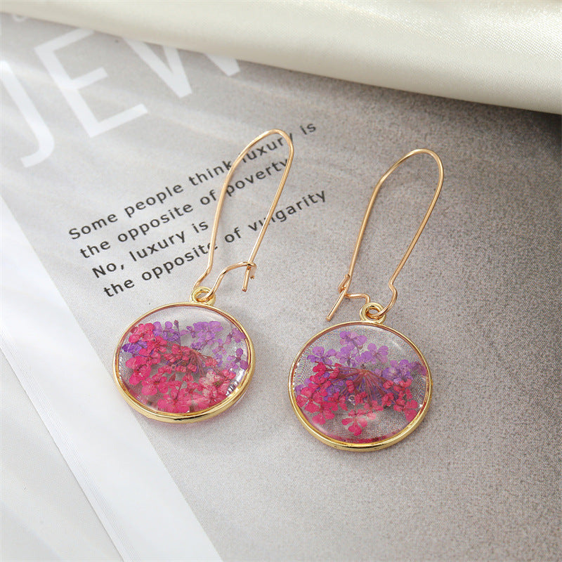 1 Pair IG Style Bohemian Modern Style Flower Zinc Alloy Drop Earrings