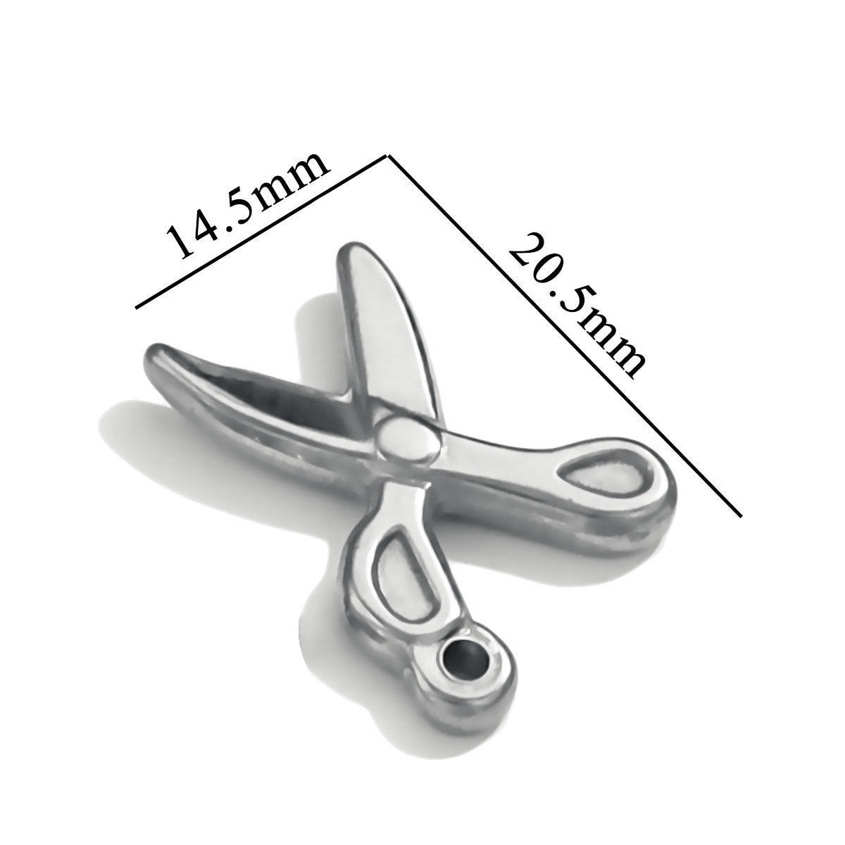 1 Piece 304 Stainless Steel Scissors Axe Polished Pendant