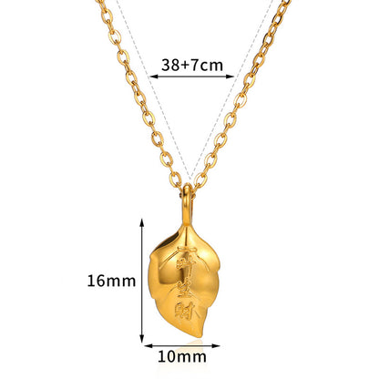 304 Stainless Steel 18K Gold Plated Simple Style Classic Style Asymmetrical Plating Solid Color Pendant Necklace