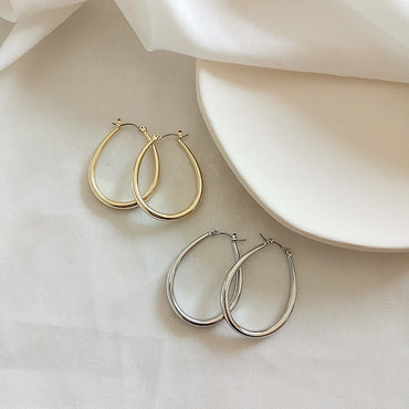 1 Pair Exaggerated Simple Style Solid Color Copper Earrings
