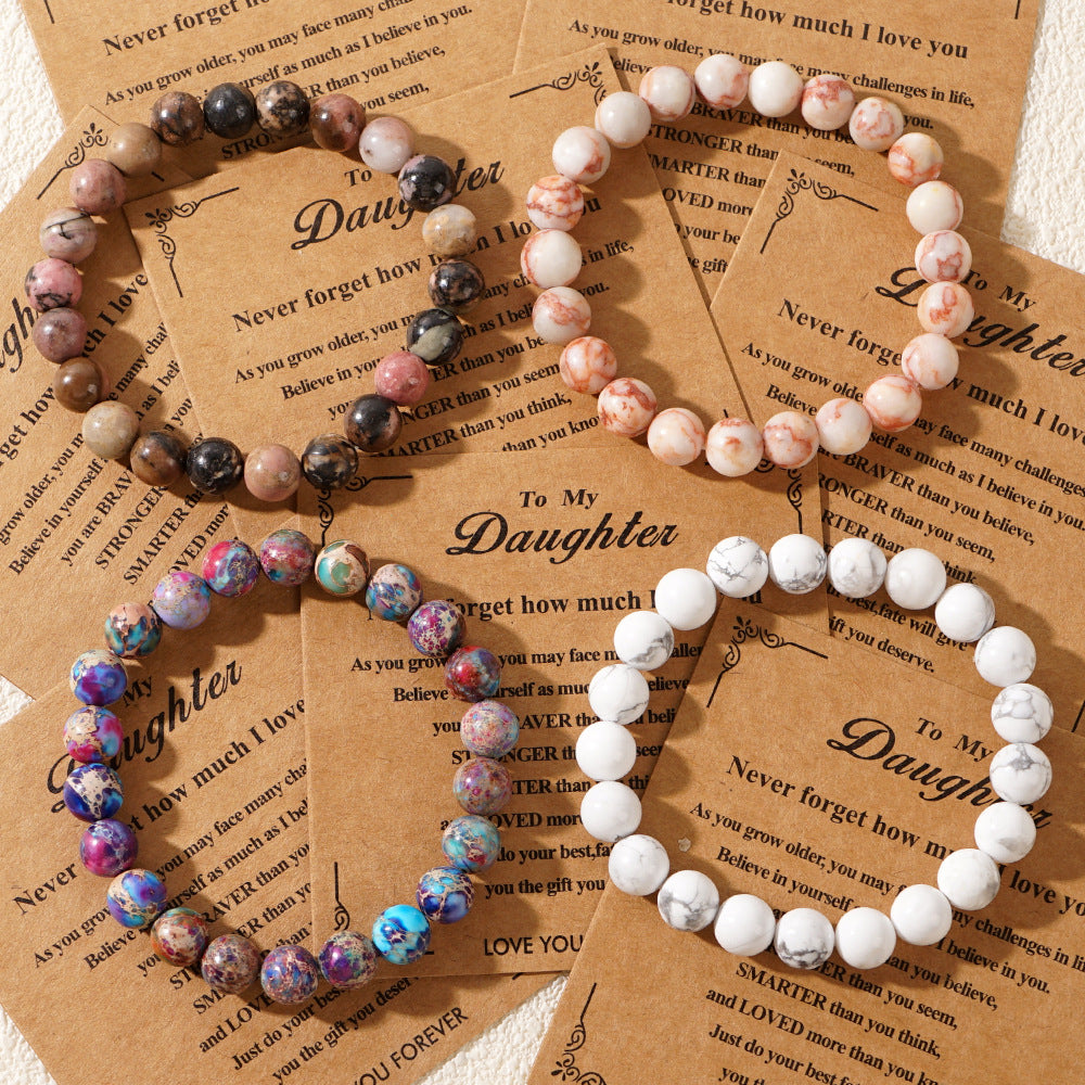 Vacation Round Semi-precious Stone Beaded Handmade Unisex Bracelets