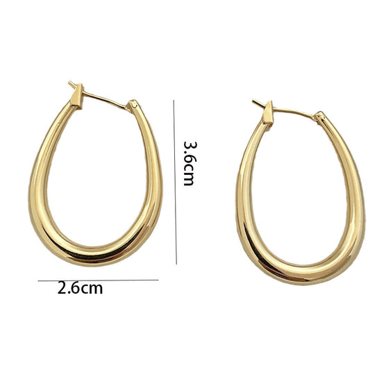 1 Pair Exaggerated Simple Style Solid Color Copper Earrings
