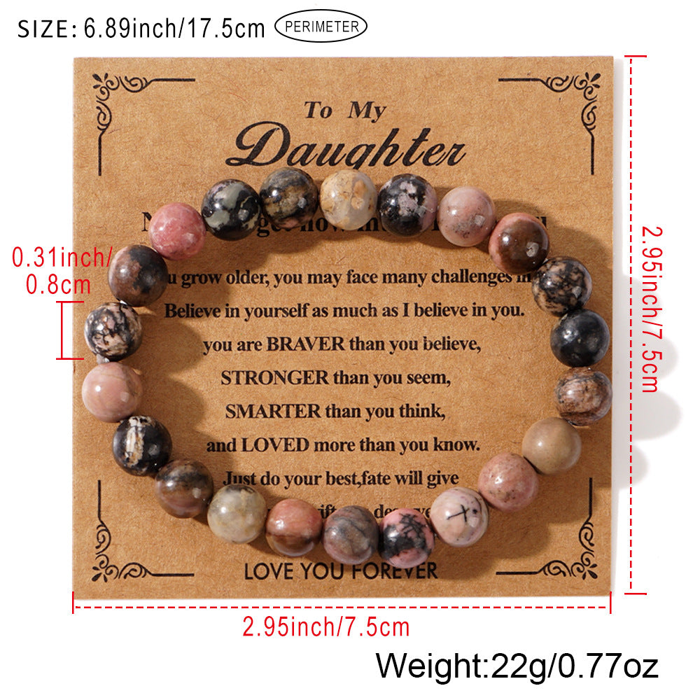 Vacation Round Semi-precious Stone Beaded Handmade Unisex Bracelets