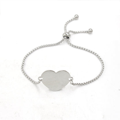 304 Stainless Steel Casual Plating Heart Shape Bracelets