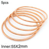 304 Stainless Steel 18K Gold Plated Simple Style Round Solid Color Bangle