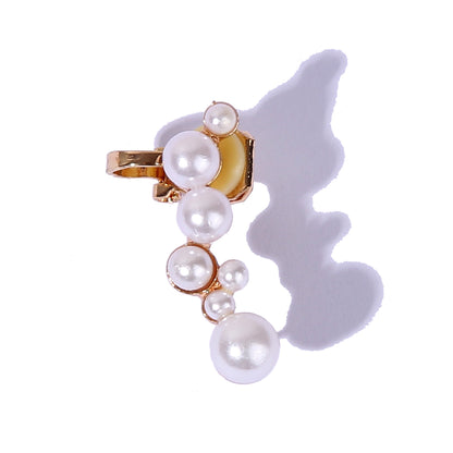 1 Piece Elegant Sweet Solid Color Inlay Zinc Alloy Artificial Pearls Gold Plated Ear Studs