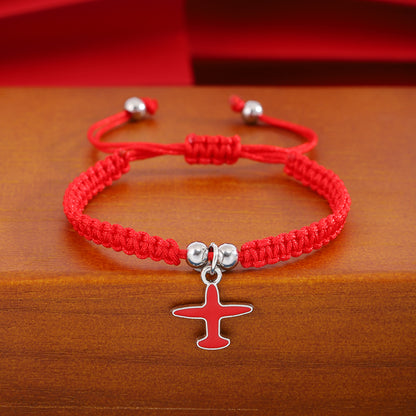 Casual Sweet Simple Style Airplane Alloy Nylon Enamel Braid Women's Bracelets