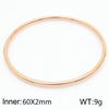 304 Stainless Steel 18K Gold Plated Simple Style Round Solid Color Bangle