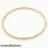 304 Stainless Steel 18K Gold Plated Simple Style Round Solid Color Bangle