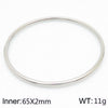 304 Stainless Steel 18K Gold Plated Simple Style Round Solid Color Bangle