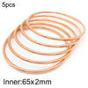 304 Stainless Steel 18K Gold Plated Simple Style Round Solid Color Bangle