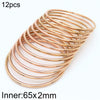 304 Stainless Steel 18K Gold Plated Simple Style Round Solid Color Bangle