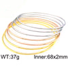 304 Stainless Steel 18K Gold Plated Simple Style Round Solid Color Bangle