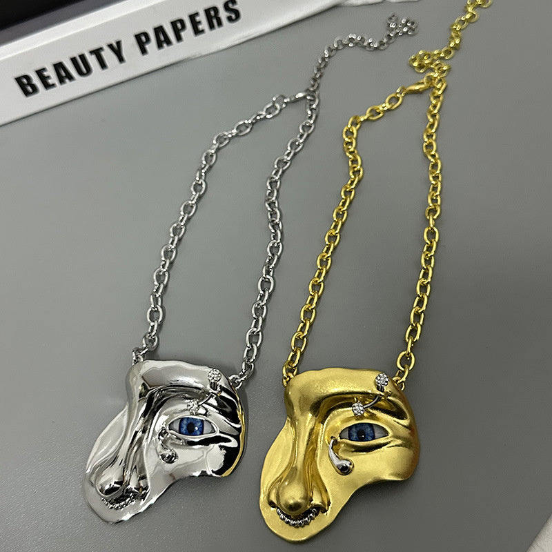 Copper Gold Plated Silver Plated Hip-Hop Vintage Style Patchwork Plating Solid Color Pendant Necklace