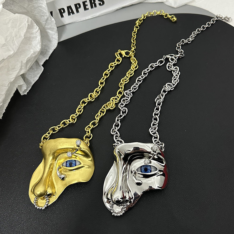 Copper Gold Plated Silver Plated Hip-Hop Vintage Style Patchwork Plating Solid Color Pendant Necklace