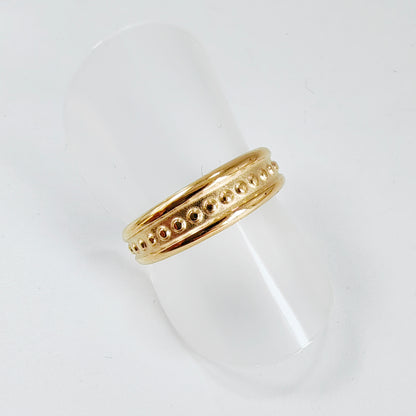 Titanium Steel 14K Gold Plated Casual Simple Style Plating Hollow Out Leaves Solid Color Open Rings