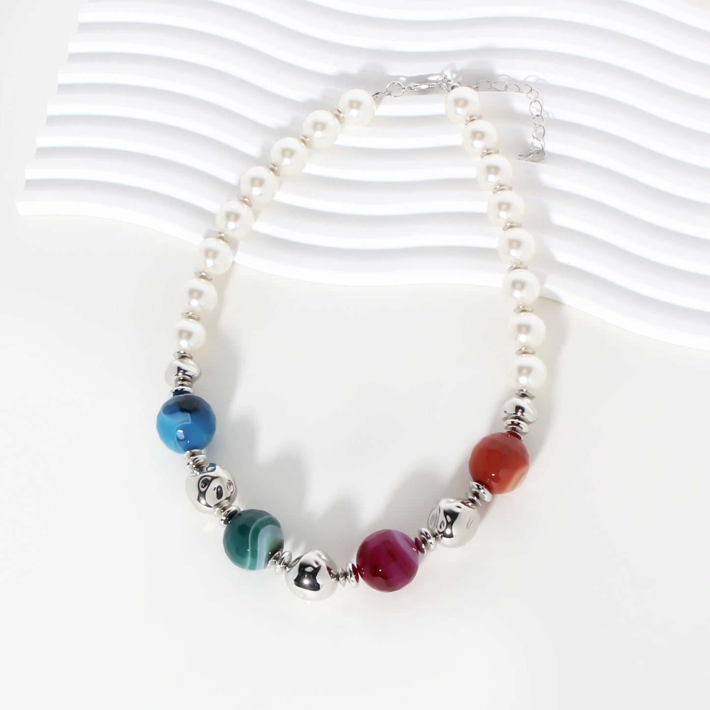 Elegant Color Block Plastic Beaded Women's Choker