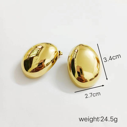 1 Pair Vintage Style Geometric Stainless Steel 18K Gold Plated Ear Studs