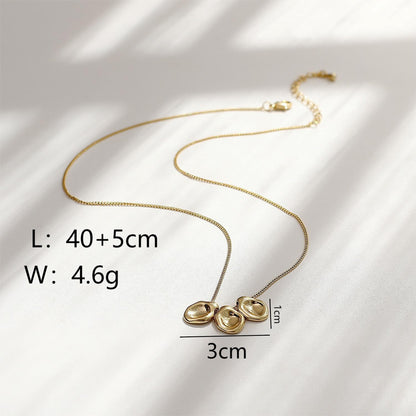 Copper 18K Gold Plated IG Style Simple Style Geometric Pendant Necklace