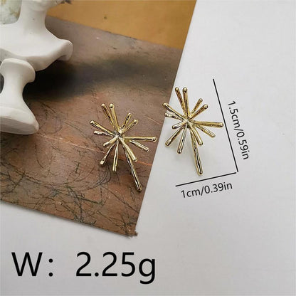 1 Pair Elegant Vintage Style Geometric Plating Copper 18K Gold Plated Ear Studs