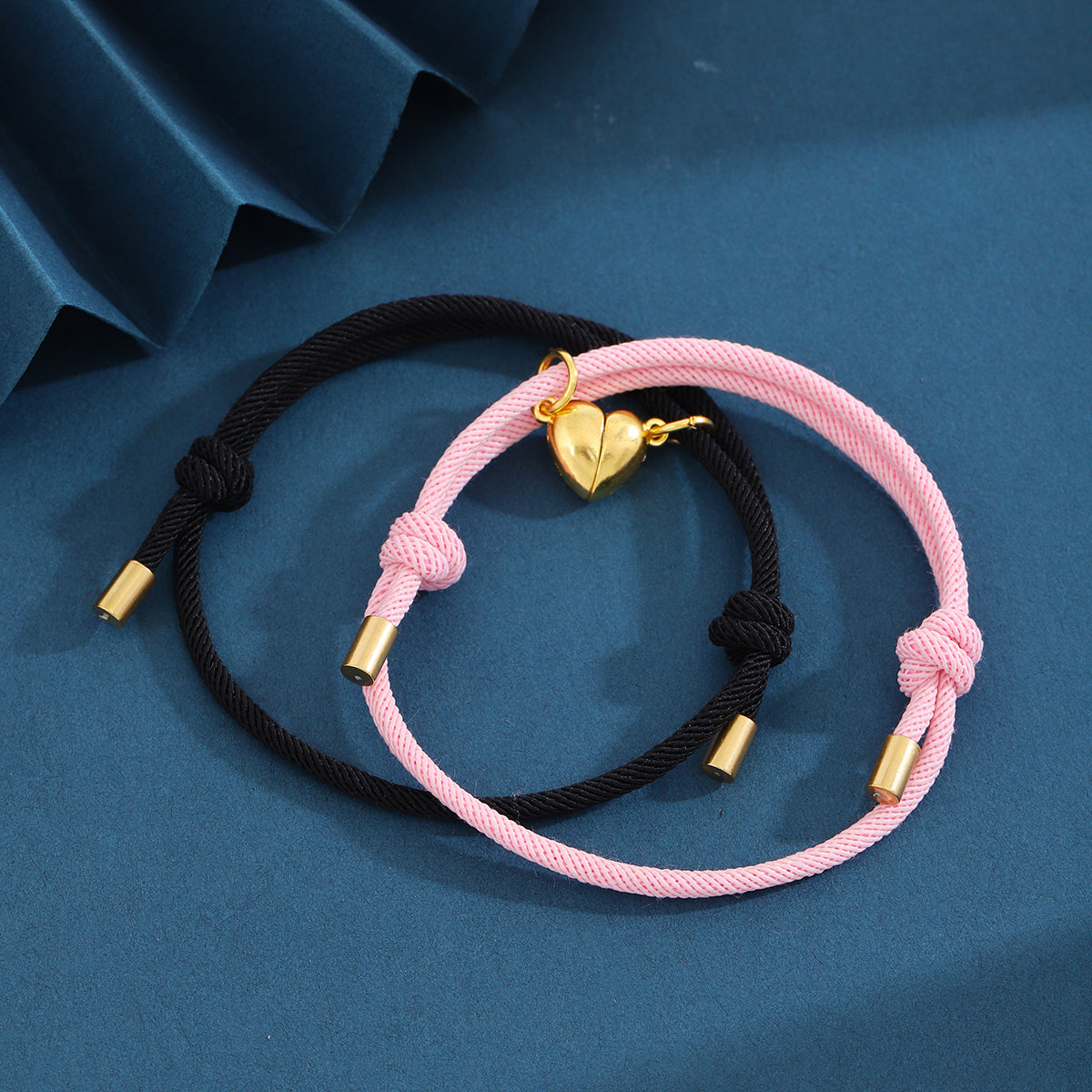 Casual Heart Shape Nylon Steel Braid Women's Bracelets